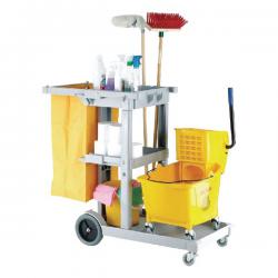 Cheap Stationery Supply of Multipurpose Janitorial Trolley Grey 101272 SBY06942 Office Statationery