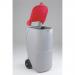 VFM Red Non-Locking Recycling Wheelie Bin (Capacity: 90 litres) 314633