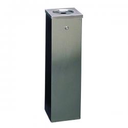 Cheap Stationery Supply of Silver Flat Top 6.6 Litre Cigarette Ash Tower Bin 316015 SBY08151 Office Statationery