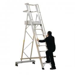 Cheap Stationery Supply of Aluminium 10 Tread Folding Mobile Step Ladder 316026 SBY08155 Office Statationery