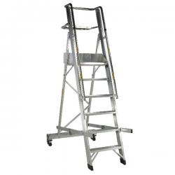 Cheap Stationery Supply of Aluminium 6 Tread Folding Mobile Step Ladder 316030 SBY08159 Office Statationery