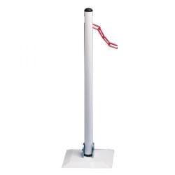 Cheap Stationery Supply of VFM White Collapsible Barrier Post and Chain 320087 Office Statationery