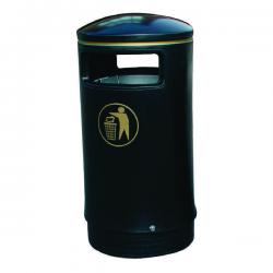 Cheap Stationery Supply of Outdoor Hooded Top Bin 75 Litre Victorian Black 321770 SBY10579 Office Statationery