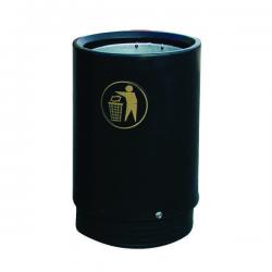 Cheap Stationery Supply of Black and Gold Victorian Open Top 75 Litre Bin 321775 SBY10584 Office Statationery