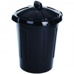 Cheap Stationery Supply of Plastic Dustbin 80 Litre Black 379770 SBY11082 Office Statationery
