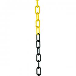 Cheap Stationery Supply of Plastic Chain 10mm Short Link 25 Metre Yellow/Black 328276 SBY12960 Office Statationery