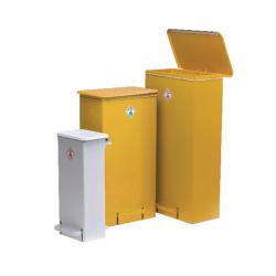Cheap Stationery Supply of Fire Retardant Sack Holder 64 Litre Freestanding Yellow 330279 SBY13769 Office Statationery