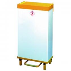 Cheap Stationery Supply of White and Yellow 64 Litre Fire Retardant Waste Bin 330330 SBY13807 Office Statationery