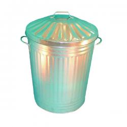 Cheap Stationery Supply of Galvanised Dustbin with Lid 90L 344197 SBY14538 Office Statationery
