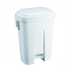 Cheap Stationery Supply of Derby Plastic Pedal Bin 60L White 348011 SBY14758 Office Statationery