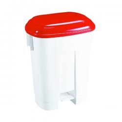 Cheap Stationery Supply of Derby Plastic Pedal Bin 30 Litre White/Red (Dimensions: W470 x D360 x H510mm) 348021 SBY14764 Office Statationery