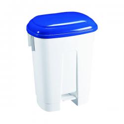 Cheap Stationery Supply of Derby Plastic Pedal Bin 30 Litre White/Blue 348022 SBY14765 Office Statationery