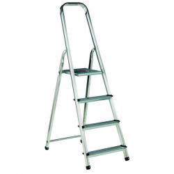 Cheap Stationery Supply of Aluminium Step Ladder 4 Step (Platform sits 770mm Above the Floor) 405006 SBY16887 Office Statationery