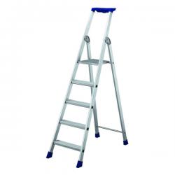 Cheap Stationery Supply of 5 Ribbed Tread Platform Step Ladder Aluminium 358755 SBY16898 Office Statationery