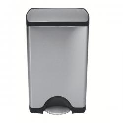 Cheap Stationery Supply of Silver Deluxe Rectangular 38 Litre Pedal Bin 374815 SBY20702 Office Statationery
