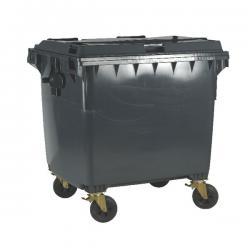 Cheap Stationery Supply of Wheelie Bin With Flat Lid 770 Litre Grey 377388 SBY21993 Office Statationery