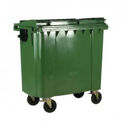 Cheap Stationery Supply of Wheelie Bin with Flat Lid 1100 Litre Green (Made of UV stabilised polyethylene) 377395 SBY22000 Office Statationery