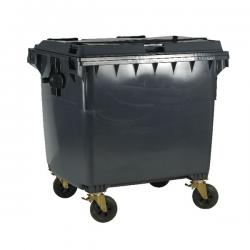 Cheap Stationery Supply of Wheelie Bin with Flat Lid 1100 Litre Grey (Dimensions: H1450xW1400xD1200mm) 377396 SBY22001 Office Statationery