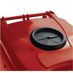 Cheap Stationery Supply of Wheelie Bin 140L With Bottle Bank Aperture and Lid Lock Red 377870 Office Statationery