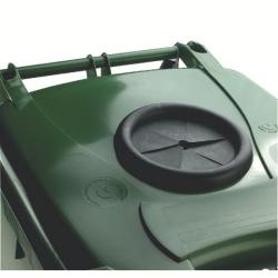 Cheap Stationery Supply of Wheelie Bin 120L With Bottle Bank Aperture and Lid Lock Green 377874 Office Statationery