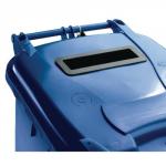 Blue Confidential Waste Wheelie Bin 120 Litre With Slot and Lid Lock 377884