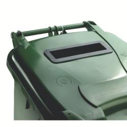 Cheap Stationery Supply of Green Confidential Waste Wheelie Bin 140 Litre With Slot and Lid Lock 377915 Office Statationery