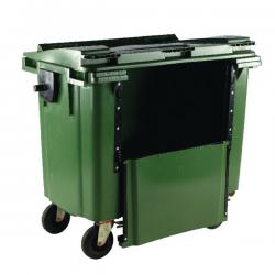 Cheap Stationery Supply of Wheelie Bin with Drop Down Front 770 Litre Green 377966 SBY22283 Office Statationery
