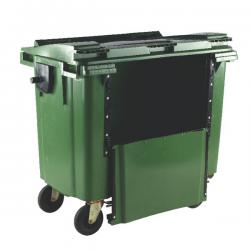 Cheap Stationery Supply of Wheelie Bin with Drop Down Front 1100 Litre Green 377975 SBY22287 Office Statationery