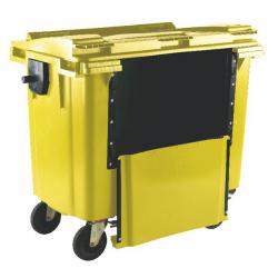 Cheap Stationery Supply of Wheelie Bin With Drop Down Front 1100 Litre Yellow 377977 SBY22289 Office Statationery
