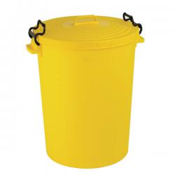 Cheap Stationery Supply of Light Duty Dustbin With Lid 110 Litre Yellow 382069 SBY24224 Office Statationery
