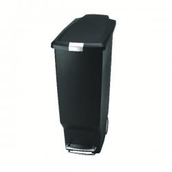 Cheap Stationery Supply of Slim Plastic Pedal Bin 40L Black 382648 SBY24579 Office Statationery