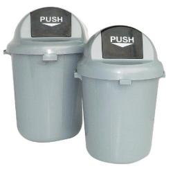 Cheap Stationery Supply of Half-Round Head Dustbin 60L Grey 383011 Office Statationery