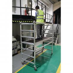 Cheap Stationery Supply of Folding Scaffold 1780x740mm 3 Handrail Platform Silver 383445 SBY25167 Office Statationery