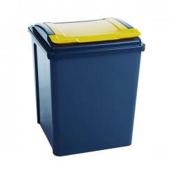 Cheap Stationery Supply of VFM Recycling Bin with Lid 50 Litre Yellow (Dimensions: 390x400x510mm) 384287 SBY28522 Office Statationery