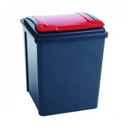Cheap Stationery Supply of VFM Recycling Bin With Lid 50 Litre Red 384289 SBY28524 Office Statationery