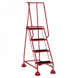 Cheap Stationery Supply of Red 4 Tread Metal Rubber Steps 125kg Max 385139 SBY29297 Office Statationery