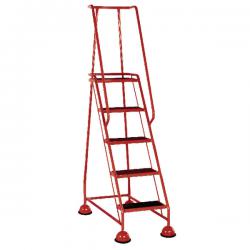 Cheap Stationery Supply of Red 5 Tread Metal Rubber Steps 125kg Max 385143 SBY29301 Office Statationery
