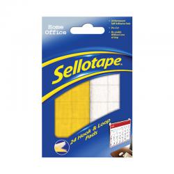 Cheap Stationery Supply of Sellotape Sticky Hook and Loop Pads 20mmx20mm (Pack of 24) SE4542 SE4542 Office Statationery