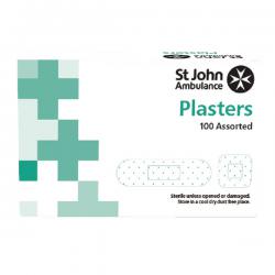 Cheap Stationery Supply of St John Ambulance Detectable Plasters Blue Assorted Sizes (Pack of 100) F94024 SJA75483 Office Statationery