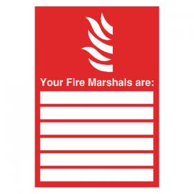 Safety Sign Your Fire Marshals A4 PVC FR09850R