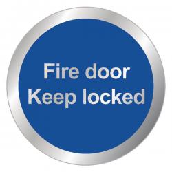 Cheap Stationery Supply of Safety Sign Fire Door Keep Locked 76mm RDS14 SR11174 Office Statationery
