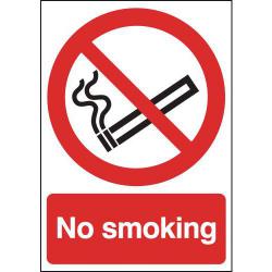 Cheap Stationery Supply of Safety Sign No Smoking A5 Self-Adhesive (Confirms to BS EN ISO 7010) ML02051S SR11182 Office Statationery