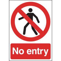 Cheap Stationery Supply of Warning Sign No Entry A5 PVC ML01751R SR11189 Office Statationery