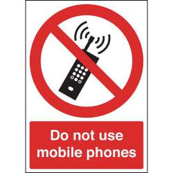 Cheap Stationery Supply of Safety Sign Do Not Use Mobile Phones A5 PVC PH01051R SR11192 Office Statationery