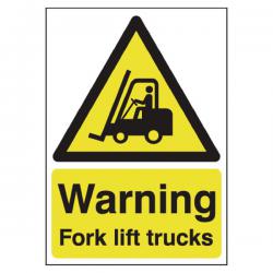 Cheap Stationery Supply of Safety Sign Warning Fork Lift Trucks A5 Self-Adhesive HA23851S SR11202 Office Statationery