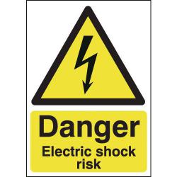 Cheap Stationery Supply of Safety Sign Danger Electric Shock Risk A5 PVC HA10751R SR11210 Office Statationery