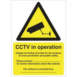 Cheap Stationery Supply of Warning Sign Data Protection Act Compliant PVC Sign A5 DPACCTVR SR11218 Office Statationery