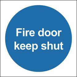 Cheap Stationery Supply of Safety Sign Fire Door Keep Shut 100x100mm PVC FR07002R SR11227 Office Statationery