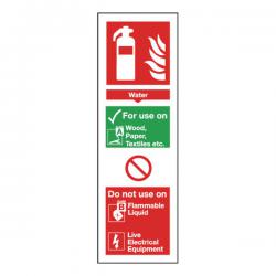 Cheap Stationery Supply of Safety Sign Fire Extinguisher Water 300x100mm Self Adhesive FR09425S SR71132 Office Statationery