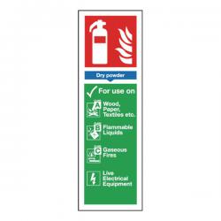 Cheap Stationery Supply of Safety Sign Fire Extinguisher Dry Powder 300x100mm S/Adhesive FR02625S SR71134 Office Statationery